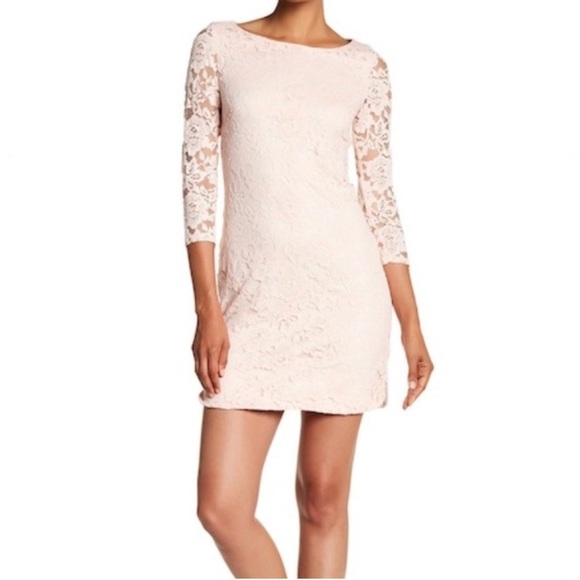 Vince Camuto Elegant Cream Lace Mini Dress Casual Neutral Bridal Formal 4 - Picture 4 of 5